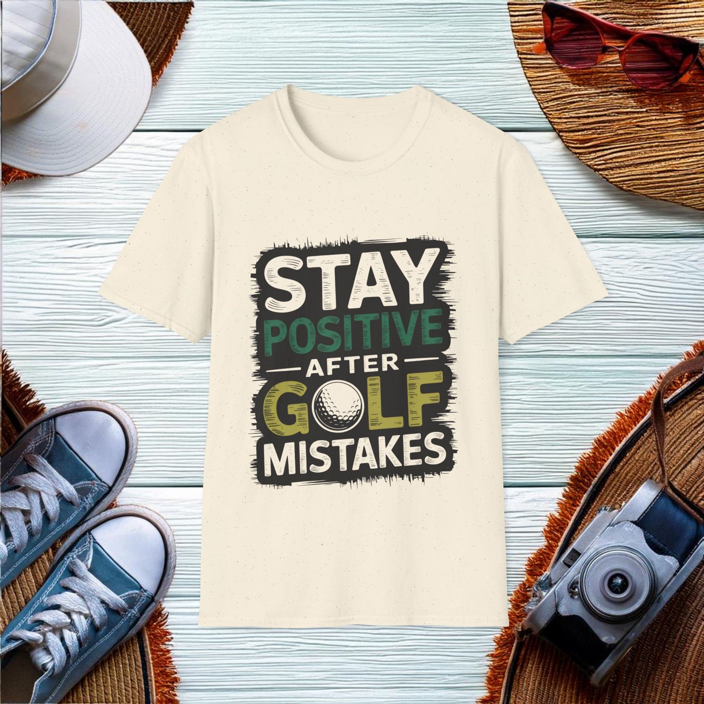 Stay Positive After Golf Mistakes T-Shirt - Location: United States