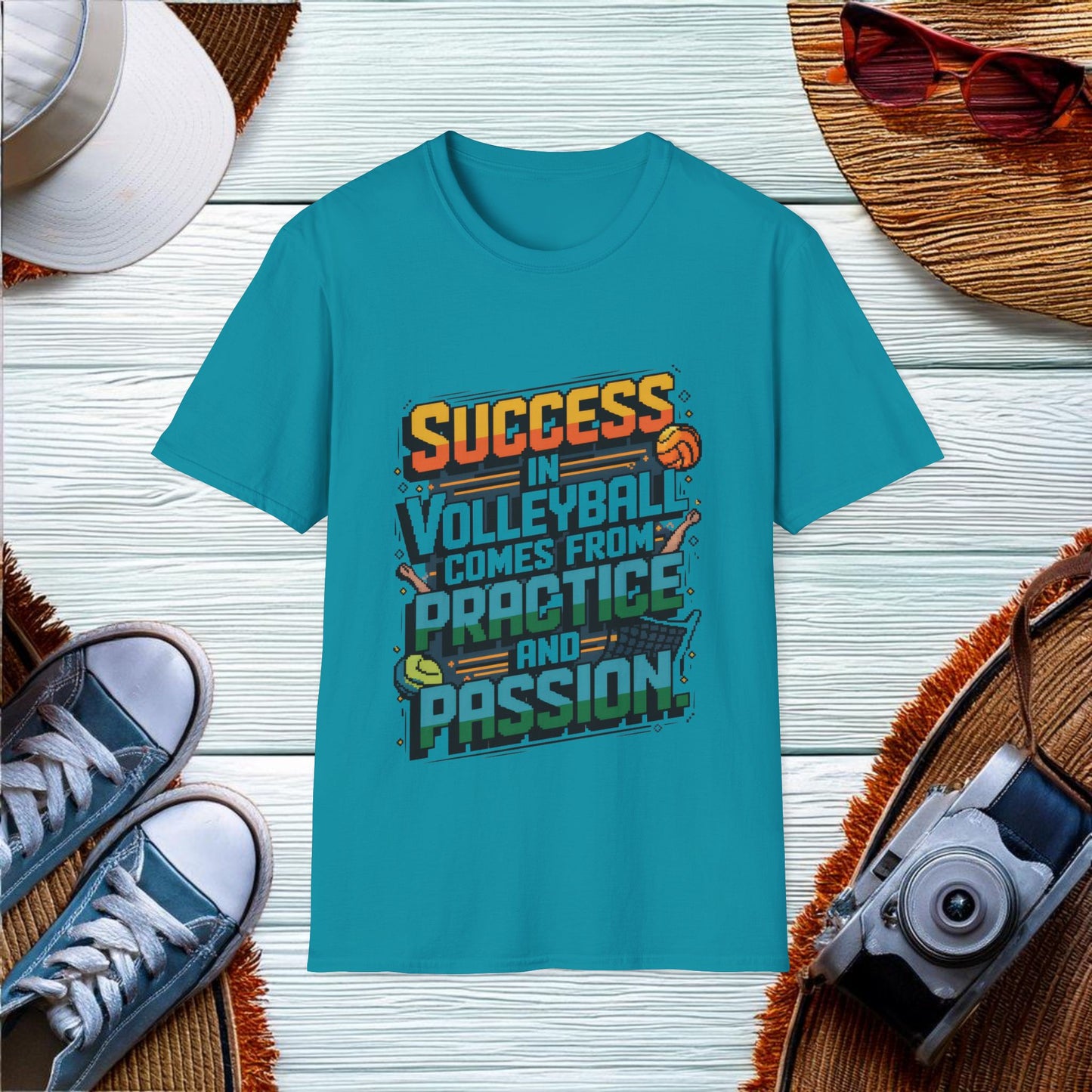 Success in volleyball from practice and passion T-Shirt - Location: United States