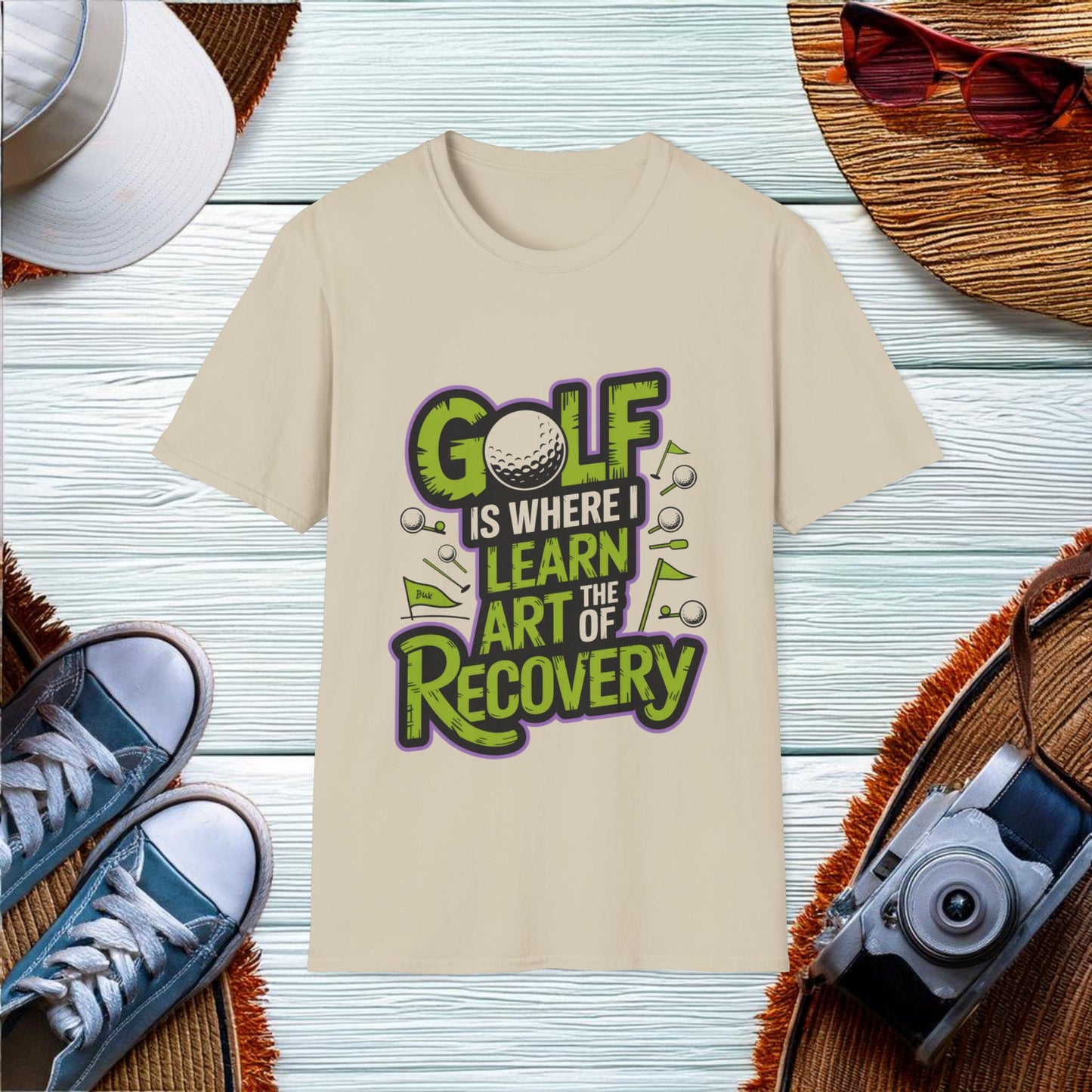 Golf is where I learn the art of recovery T-Shirt - Location: United States