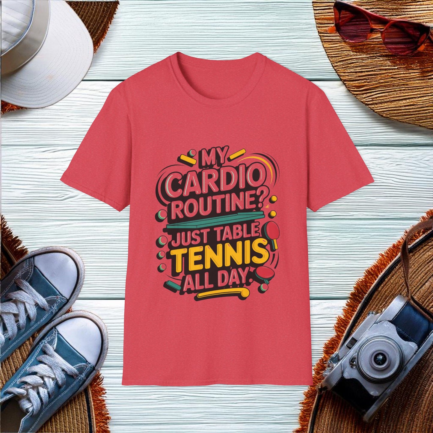 Table Tennis Cardio Routine T-Shirt - Location: United States