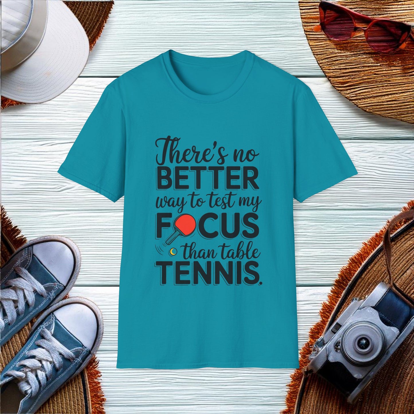 Test Your Focus with Table Tennis T-Shirt - Location: United States