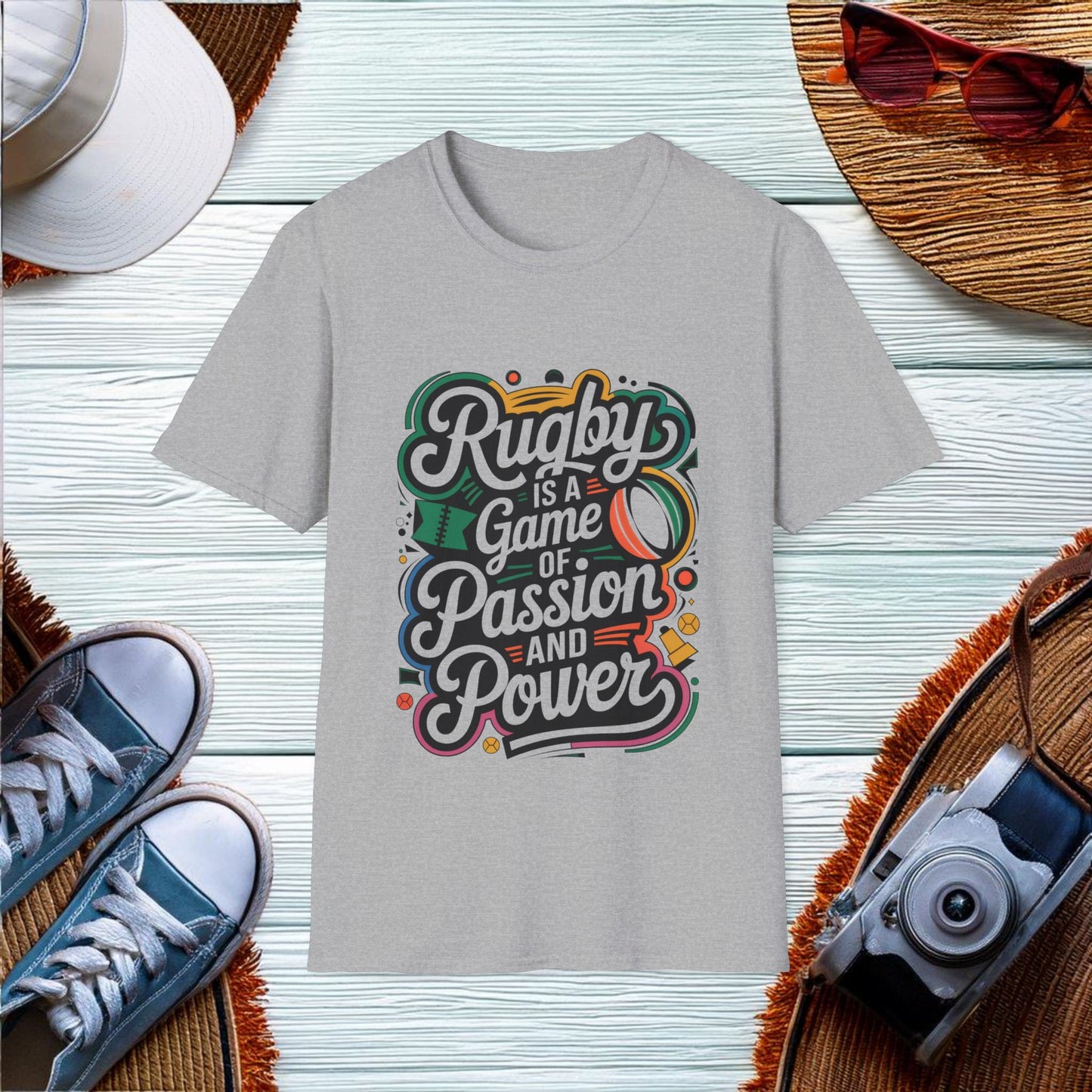 Rugby is a game of passion and power T-Shirt - Location: United States