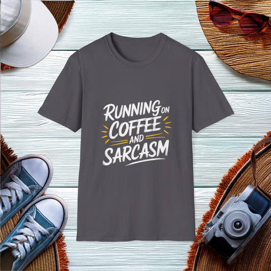 Running on Coffee and Sarcasm T-Shirt Hit  - Location: United States