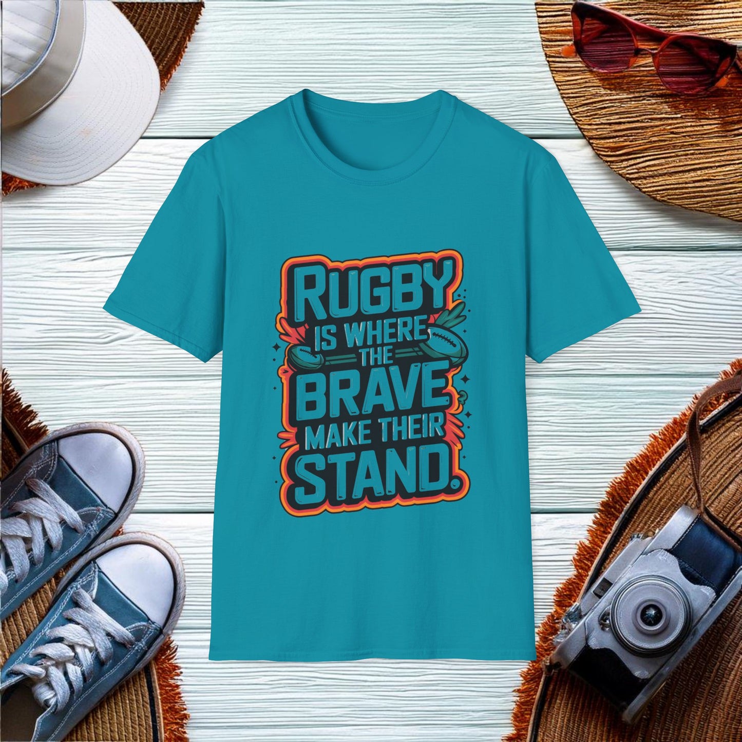 Bravery on the Rugby Field T-Shirt - Location: United States