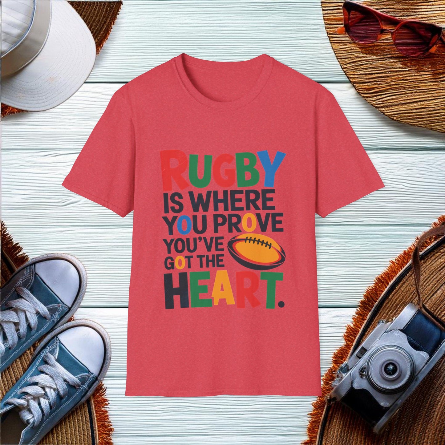 Heart and Rugby T-Shirt - Location: United States