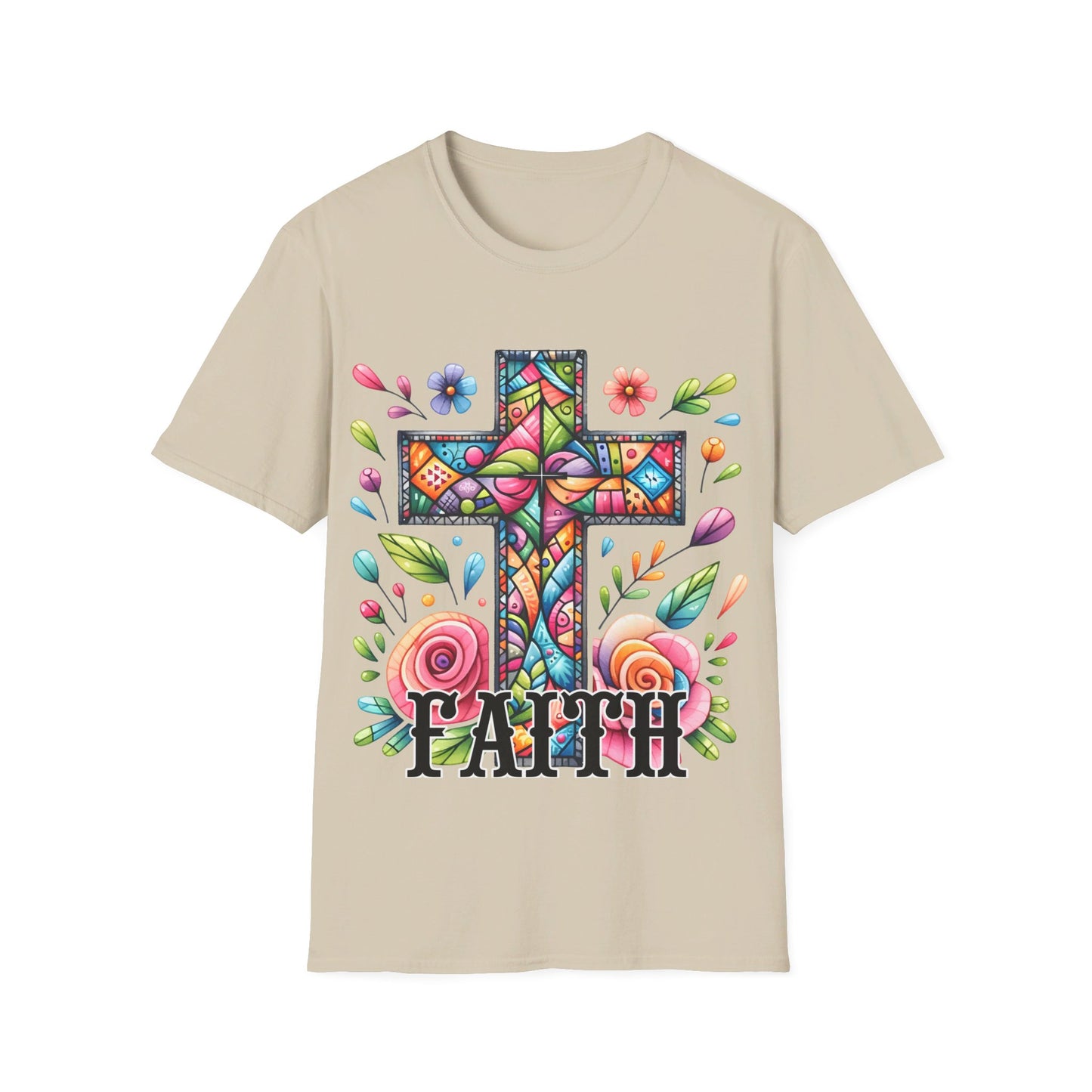 Faith - Cross - flowers  T-Shirt