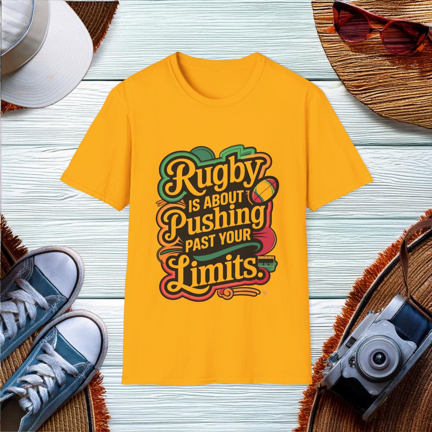 Pushing Limits in Rugby T-Shirt - Location: United States