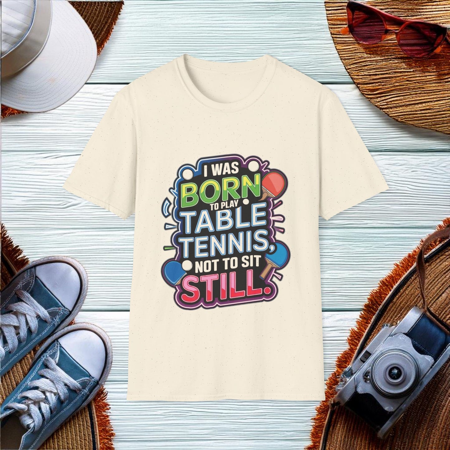 Born to Play Table Tennis T-Shirt - Location: United States