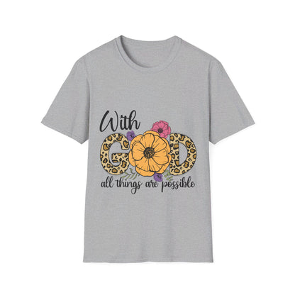 with god all things are possible-  T-Shirt