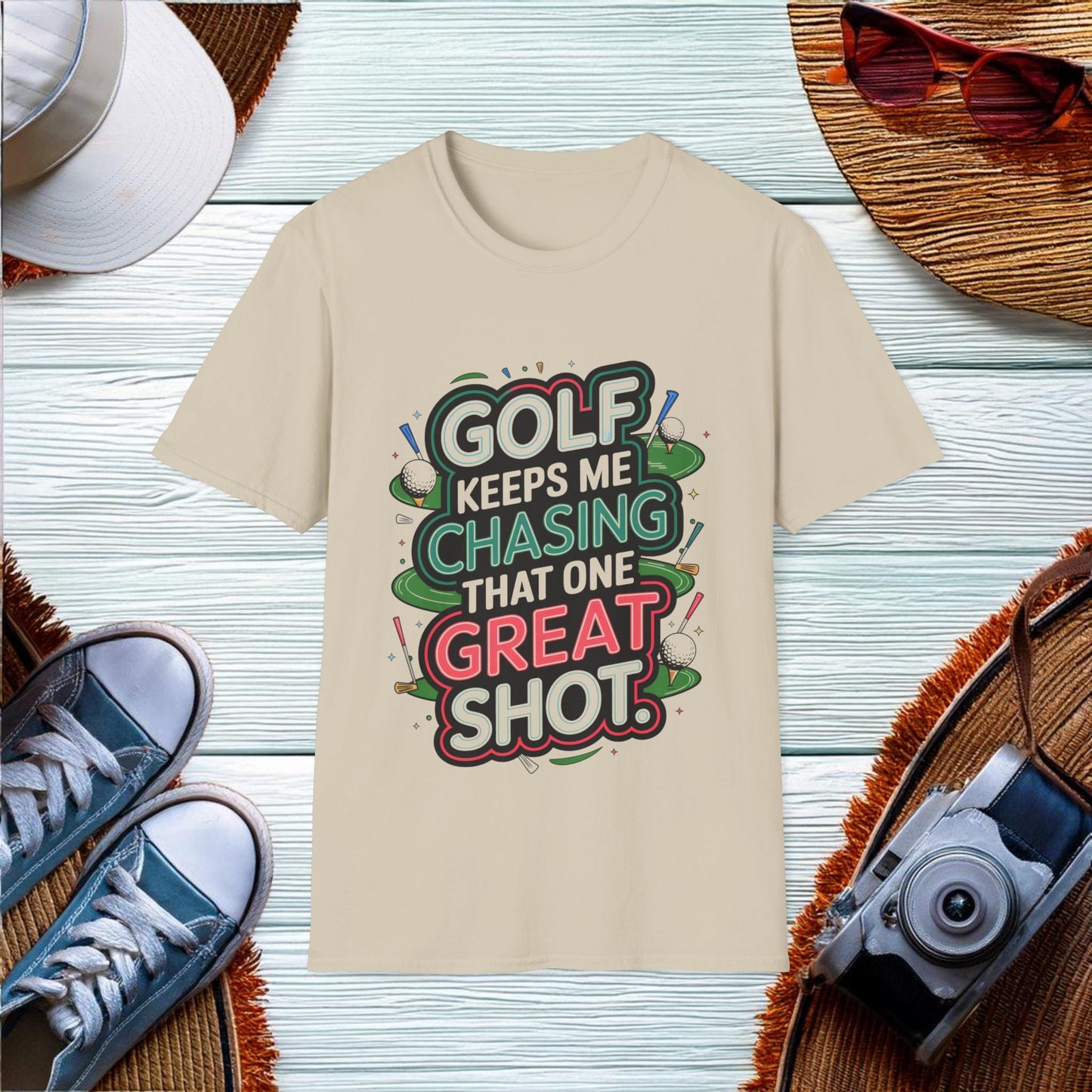 Golf keeps me chasing that one great shot T-Shirt - Location: United States