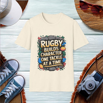 Rugby builds character T-Shirt - Location: United States