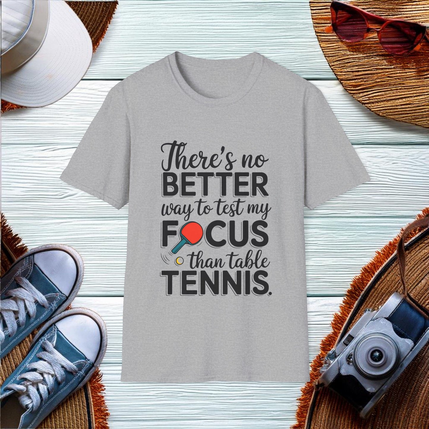 Test Your Focus with Table Tennis T-Shirt - Location: United States