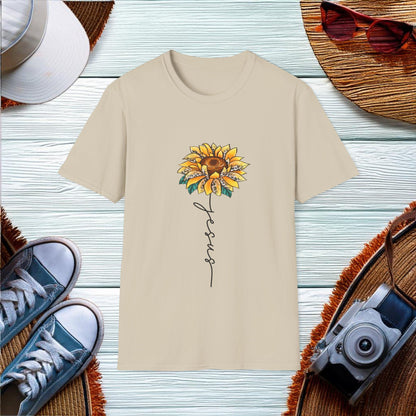 Jesus Sunflower  T-Shirt