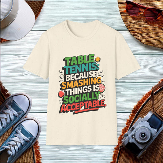 Table Tennis Humor T-Shirt - Location: United States