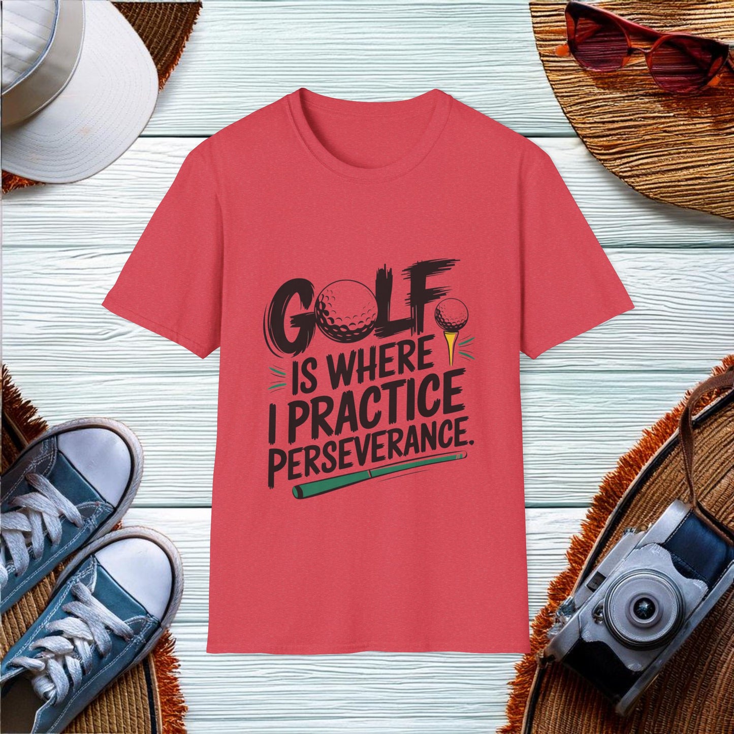 Golf Perseverance Quote T-Shirt - Location: United States