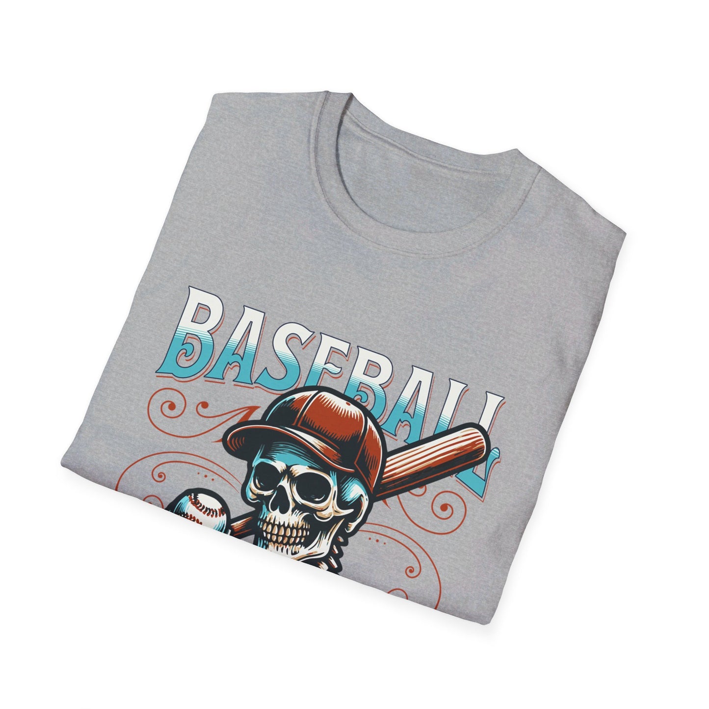 Baseball Skull Vintage T-Shirt