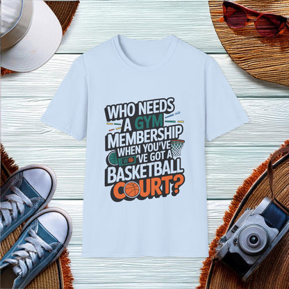 Basketball Court Over Gym Membership T-Shirt - Location: United States