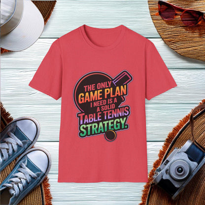 Solid Table Tennis Strategy T-Shirt - Location: United States