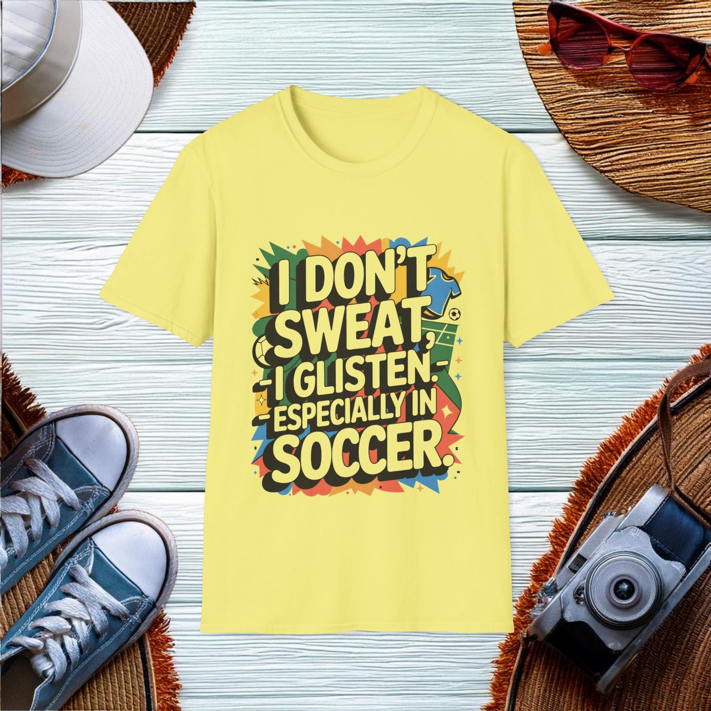 Soccer Glisten Quote T-Shirt - Location: United States