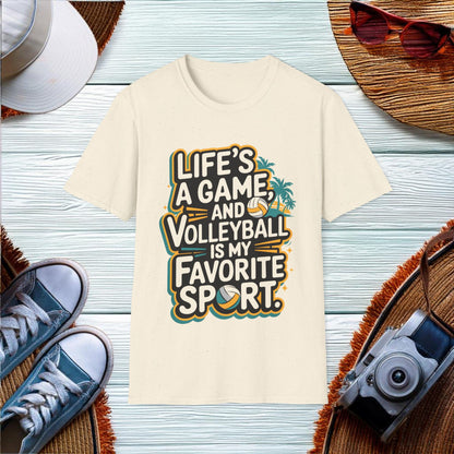 Lifes a game and volleyball is my favorite sport T-Shirt - Location: United States