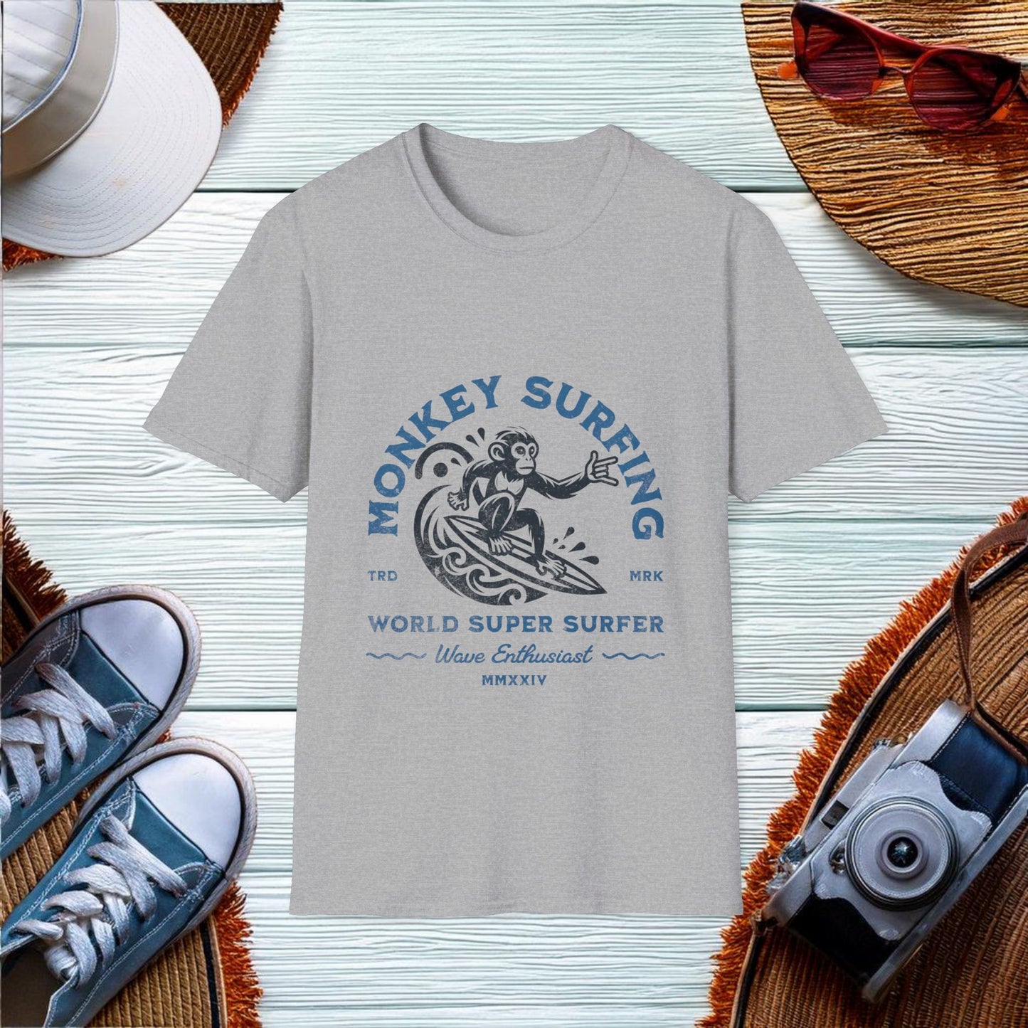 Monkey Surfing T-Shirt