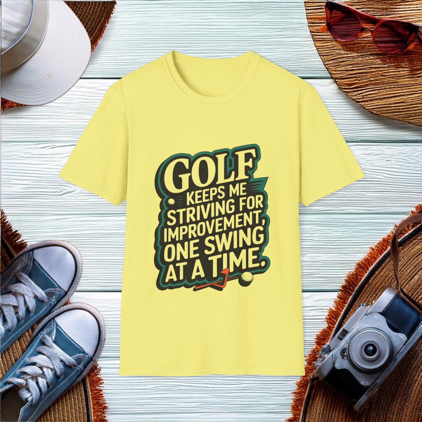 Golf Improvement Quote T-Shirt - Location: United States