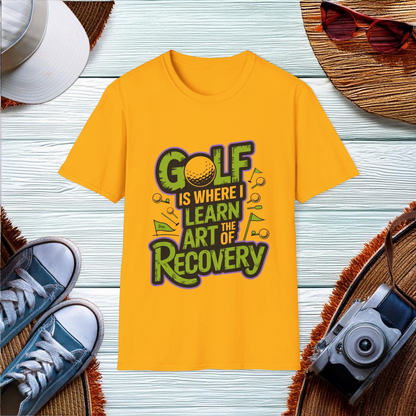 Golf is where I learn the art of recovery T-Shirt - Location: United States