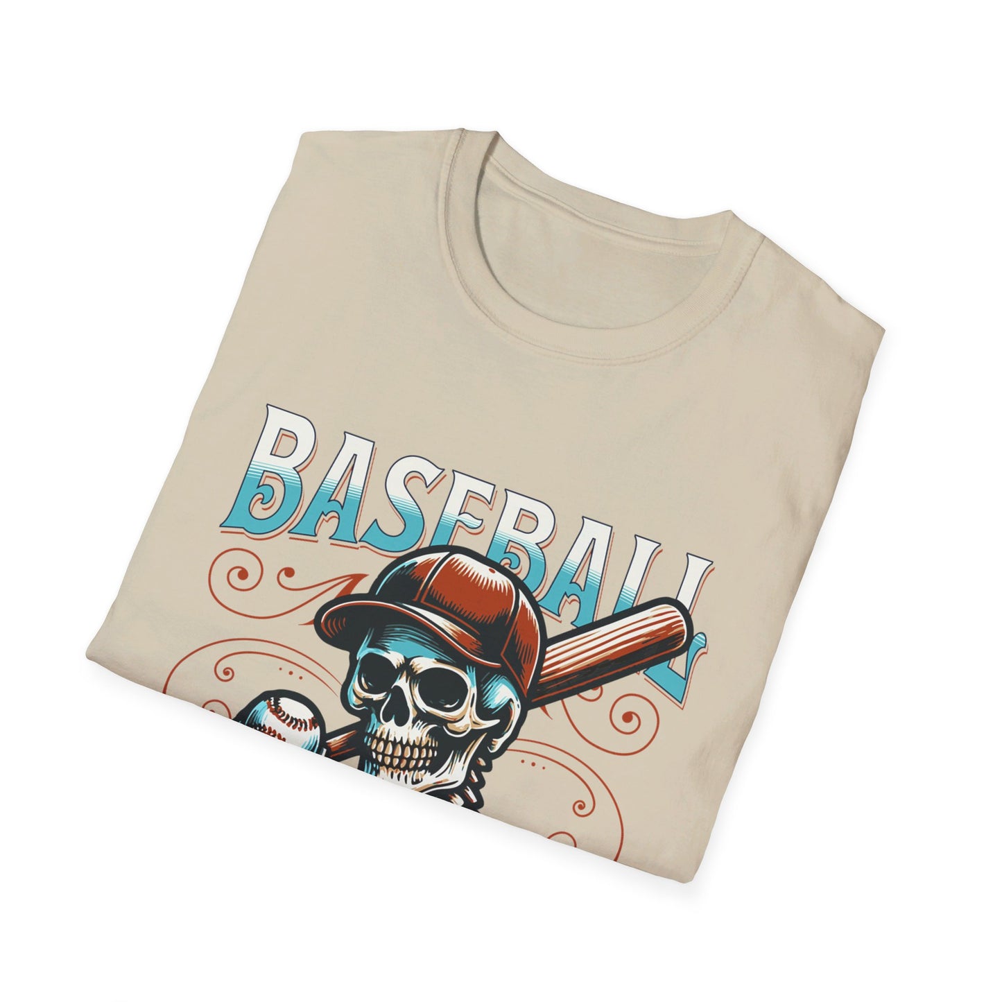 Baseball Skull Vintage T-Shirt