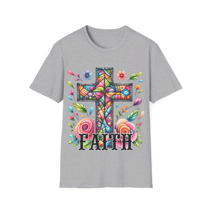 Faith - Cross - flowers  T-Shirt