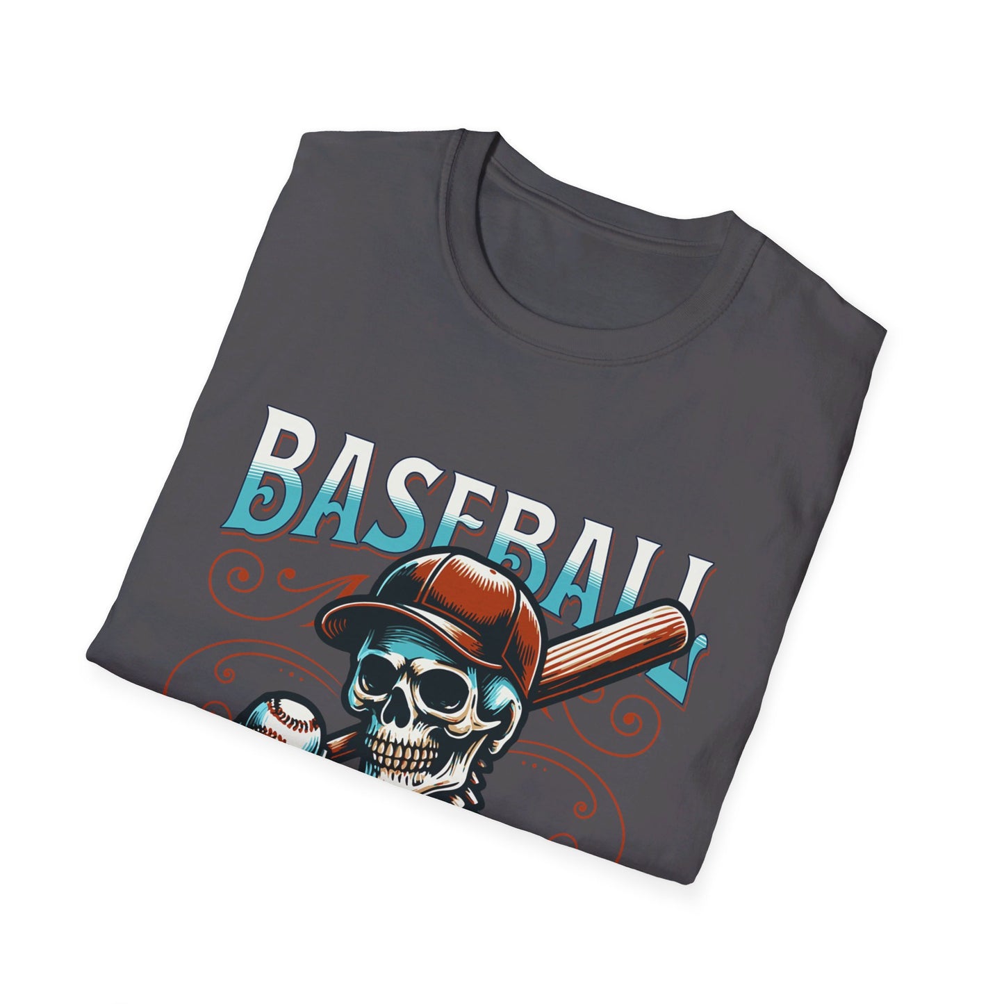 Baseball Skull Vintage T-Shirt