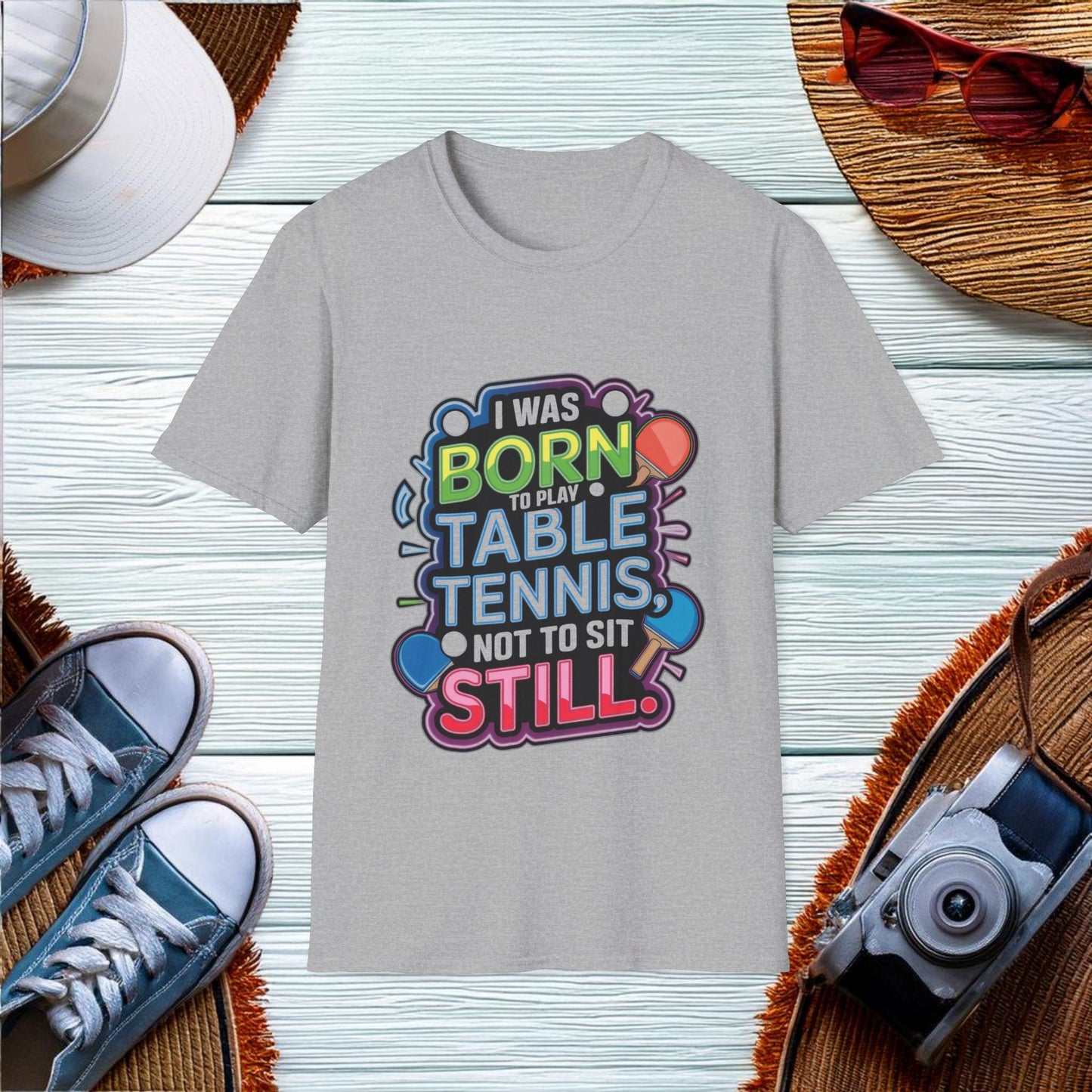 Born to Play Table Tennis T-Shirt - Location: United States