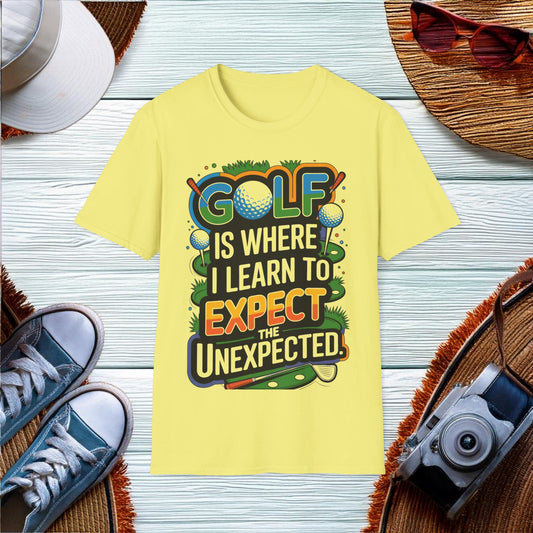 Learning the Unexpected in Golf T-Shirt - Location: United States