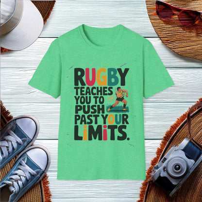 Pushing Past Limits in Rugby T-Shirt - Location: United States