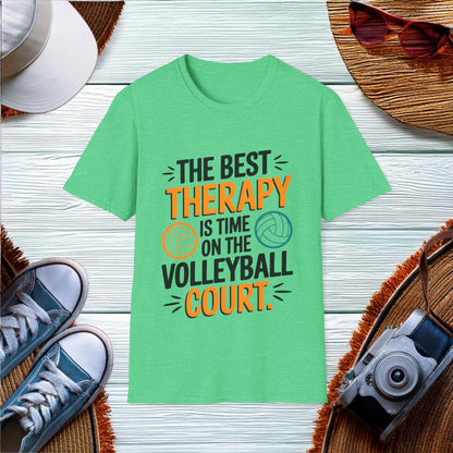 The best therapy is time on the volleyball court T-Shirt - Location: United States