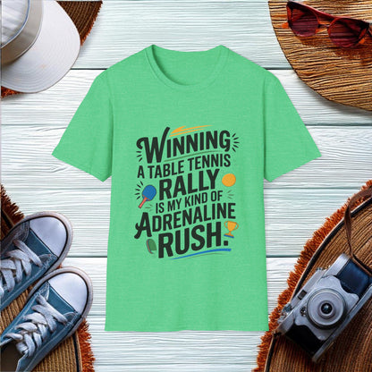 Winning a Table Tennis Rally T-Shirt - Location: United States