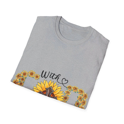 With God all things are possible sun flowers  T-Shirt