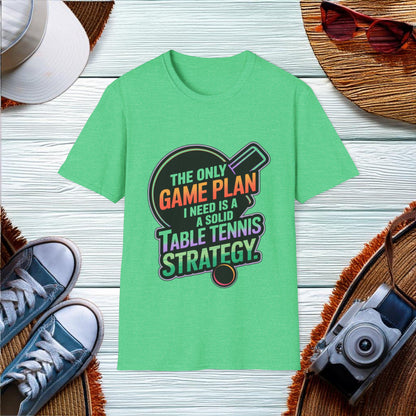 Solid Table Tennis Strategy T-Shirt - Location: United States