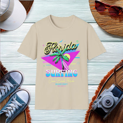 Floria Surfing Cocoa Beach Vintage Design T-Shirt