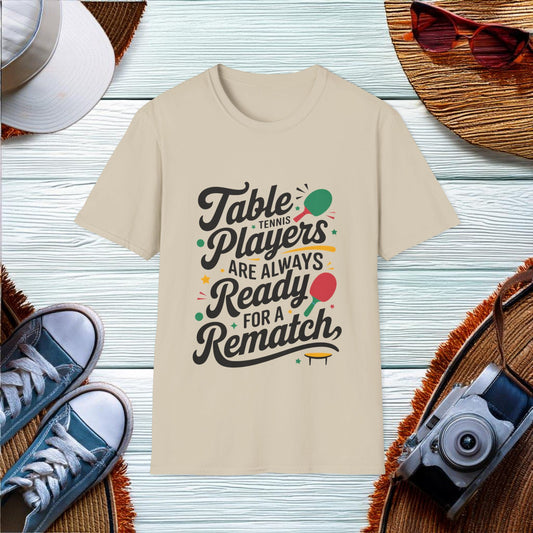 Table Tennis Players' Determination T-Shirt - Location: United States