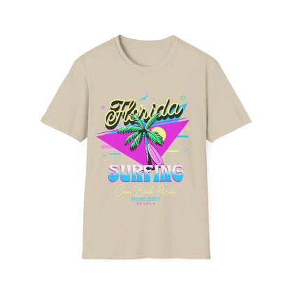 Floria Surfing Cocoa Beach Vintage Design T-Shirt