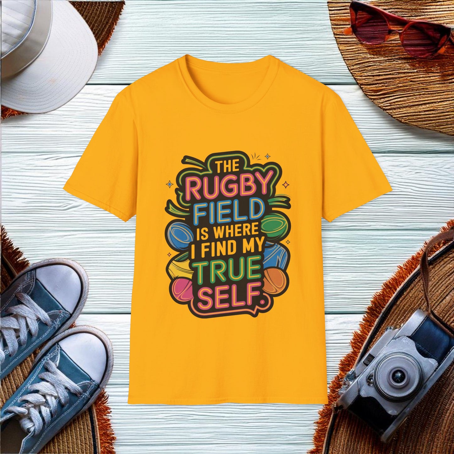 Finding True Self on the Rugby Field T-Shirt - Location: United States