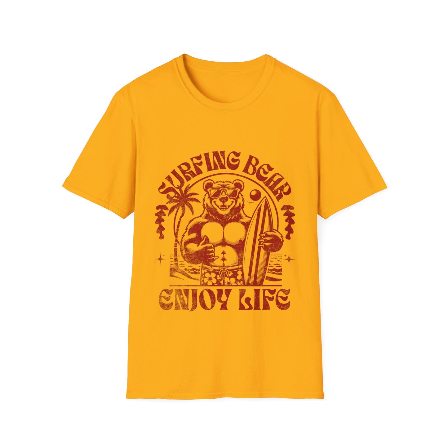 Surfing Bear Enjoy Life T-Shirt