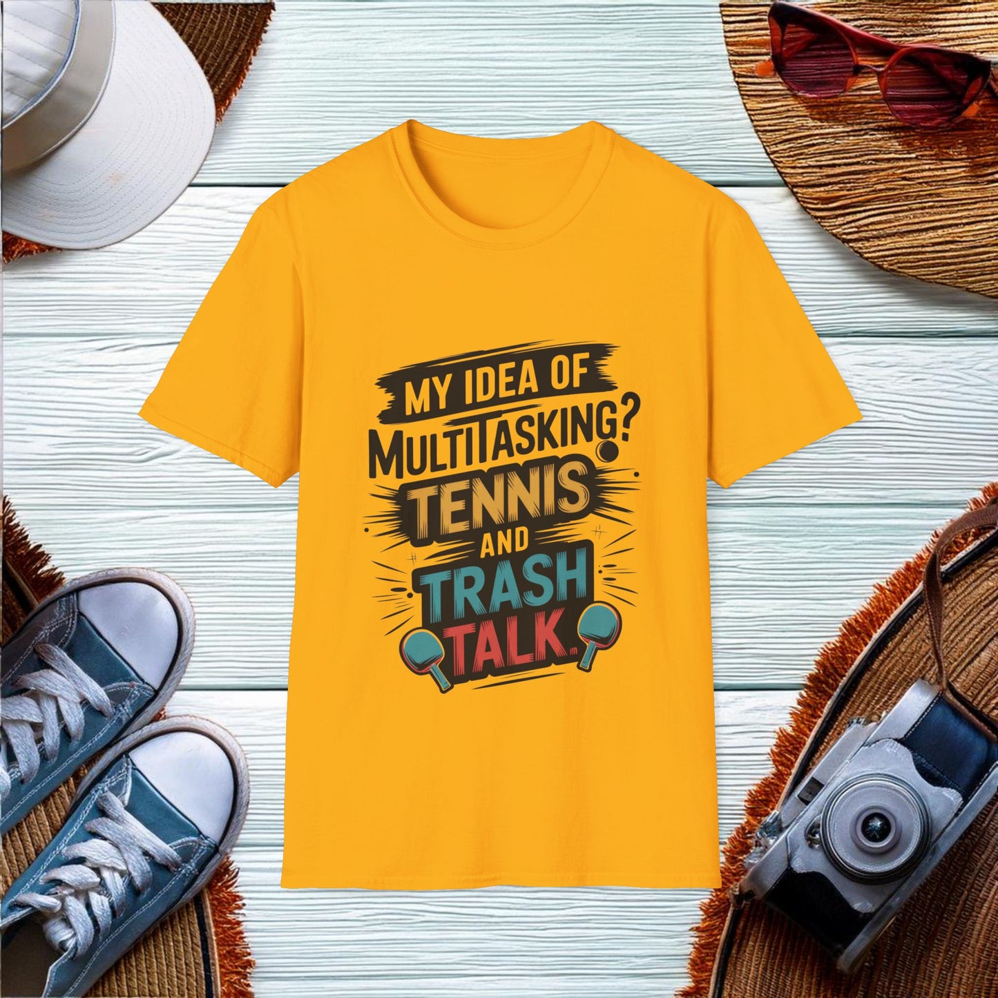 Multitasking with Table Tennis T-Shirt - Location: United States