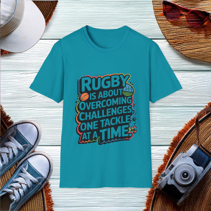 Overcoming Challenges in Rugby T-Shirt - Location: United States