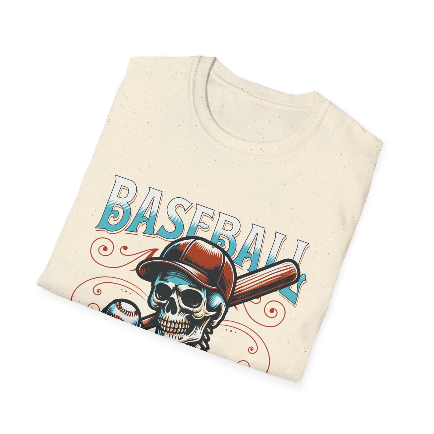 Baseball Skull Vintage T-Shirt