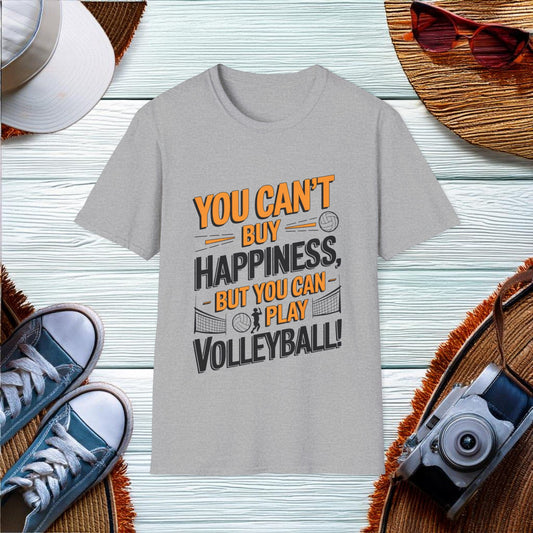 You cant buy happiness but you can play volleyball T-Shirt - Location: United States