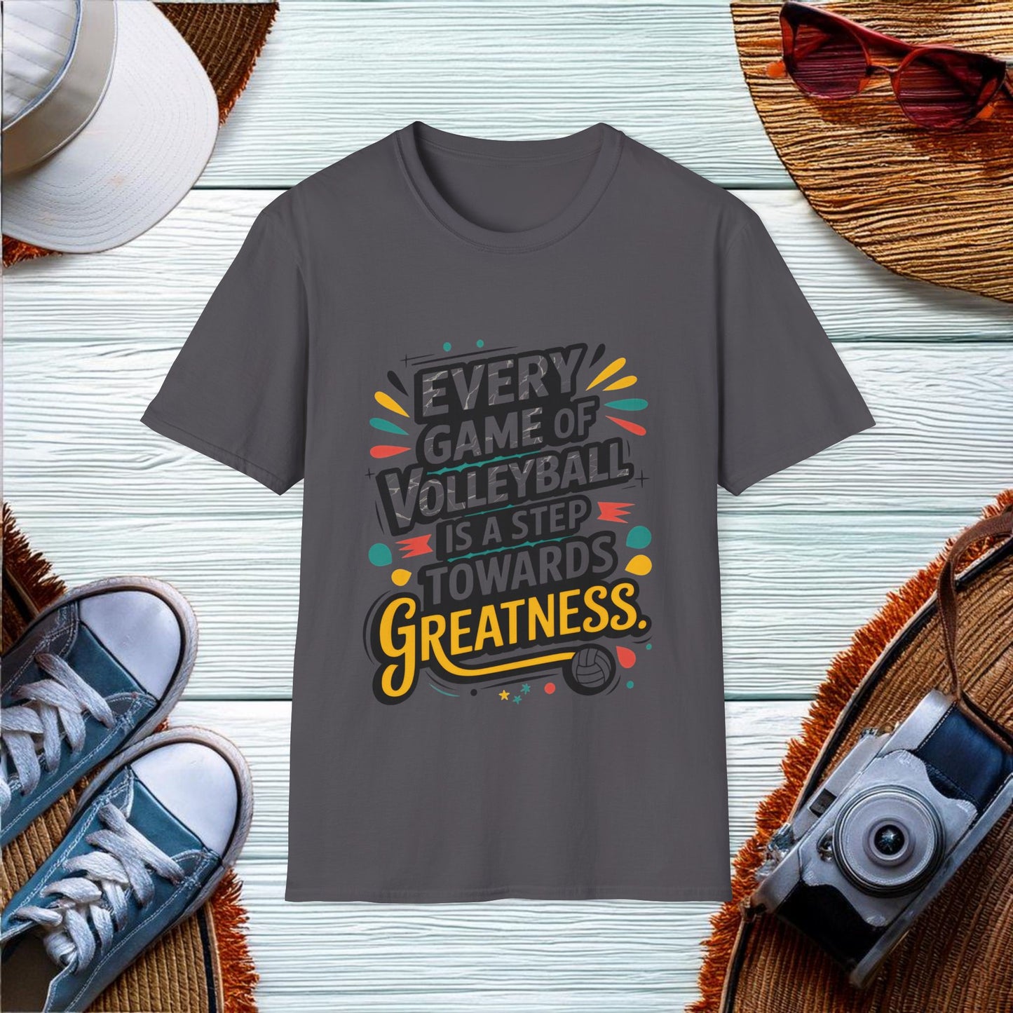 Every game of volleyball is a step towards greatness T-Shirt - Location: United States