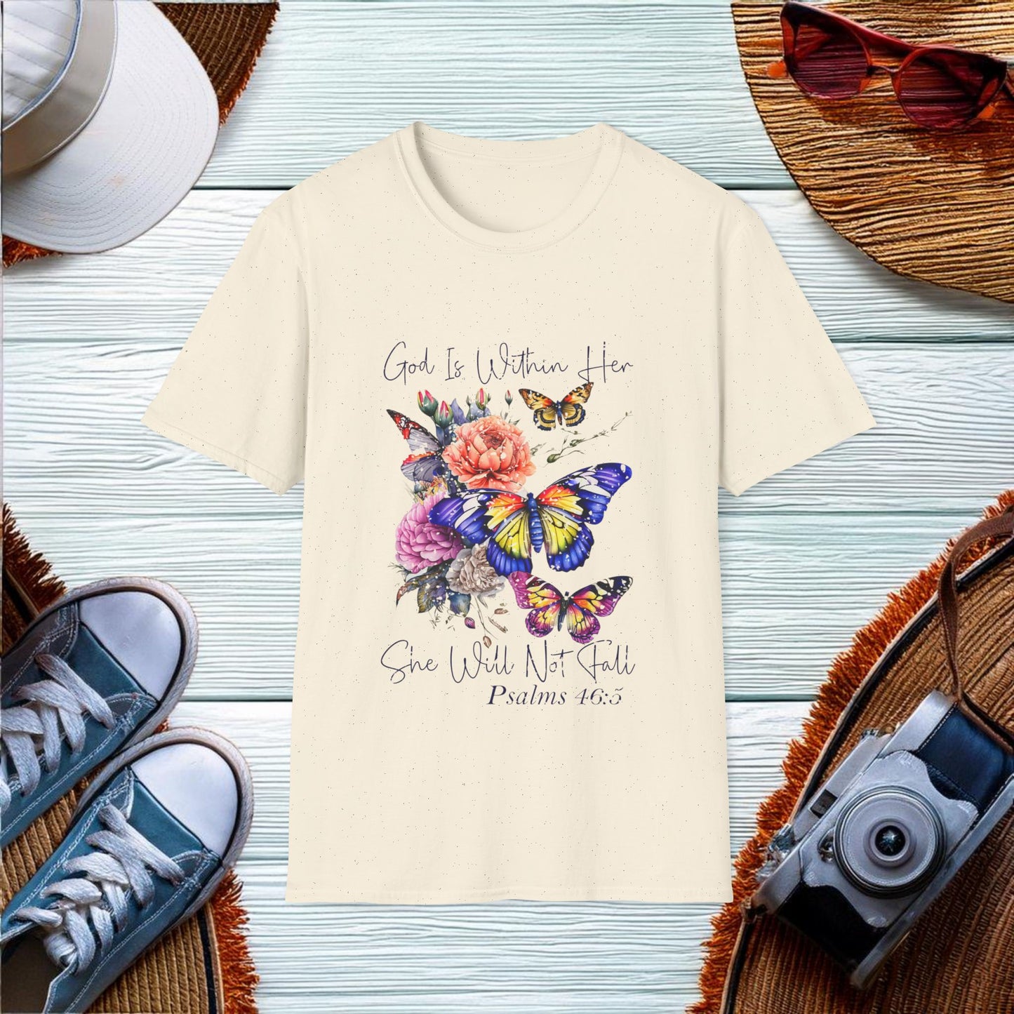 God Is Within Her She Will Not Fall  Psalms 46 5  T-Shirt