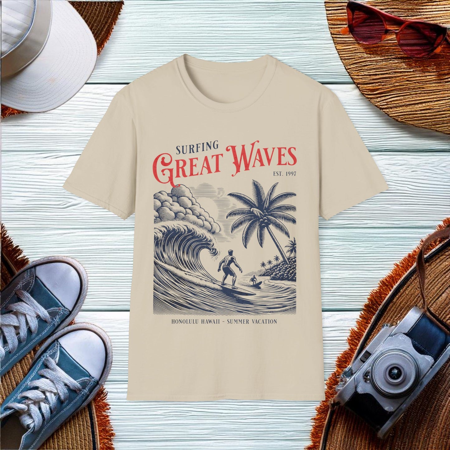 Surfing Great Waves  T-Shirt