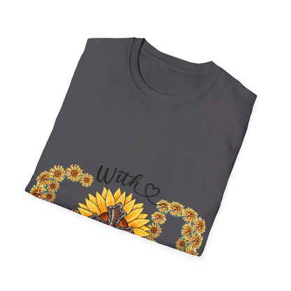 With God all things are possible sun flowers  T-Shirt